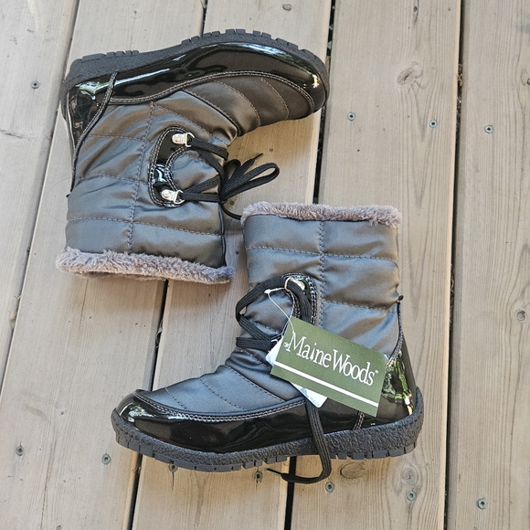 MAINE WOODS Womens Kimberely Boots Black Winter Rain Size 8M NEW - Picture 7 of 11